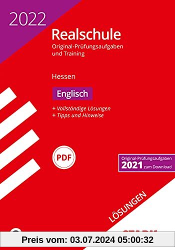 STARK Lösungen zu Original-Prüfungen und Training Realschule 2022 - Englisch - Hessen (STARK-Verlag - Abschlussprüfungen)