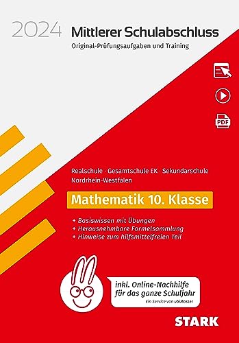 STARK Original-Prüfungen und Training - Mittlerer Schulabschluss 2024 - Mathematik - Realschule/Gesamtschule EK/ Sekundarschule - NRW - inkl. Online-Nachhilfe von Stark Verlag GmbH