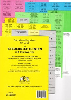DürckheimRegister® STEUERRICHTLINIEN mit STICHWORTEN aus der gesetzlichen Überschrift - 2021/2022 von Dürckheim