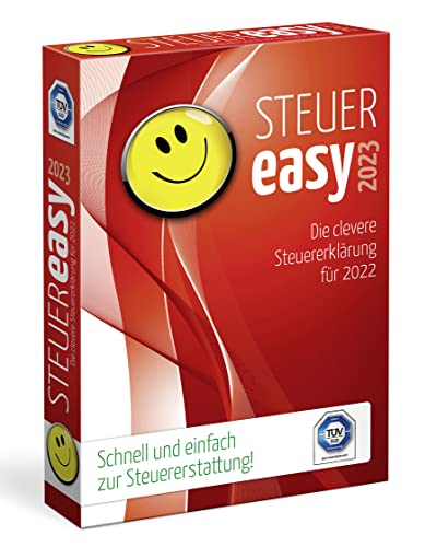 STEUEReasy 2023, clevere Schritt-für-Schritt Steuersoftware für die Steuererklärung 2022, für Steuer-Anfänger, CD-Version für Windows 8, 10 und 11 STEUEReasy 2023, clevere Schritt-für-Schritt Steuersoftware für die Steuererklärung 2022, für Steuer-Anfänger, CD-Version für Windows 8, 10 und 11