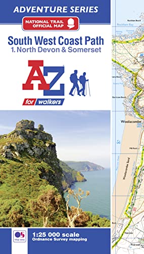 South West Coast Path National Trail Official Map North Devon and Somerset: with Ordnance Survey mapping (A -Z Adventure Series) South West Coast Path National Trail Official Map North Devon and Somerset: with Ordnance Survey mapping (A -Z Adventure Series)