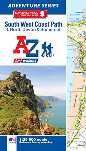 South West Coast Path National Trail Official Map North Devon and Somerset: with Ordnance Survey mapping (A -Z Adventure Series) South West Coast Path National Trail Official Map North Devon and Somerset: with Ordnance Survey mapping (A -Z Adventure Series) von Collins