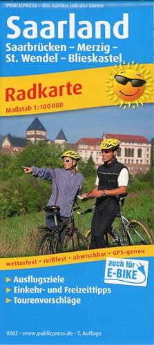Saarland: Radkarte mit Ausflugszielen, Einkehr- & Freizeittipps, wetterfest, reissfest, abwischbar, GPS-genau. 1:100000 (Radkarte: RK) von Publicpress