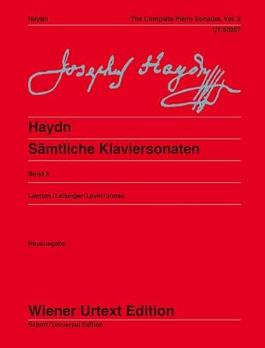 Sämtliche Klaviersonaten: Sonaten Hob. XVI:18-20, XVI:33, XVI:43-47, XVI:5a. Ed. Landon/Leisinger/Levin. Vol. 2. Klavier.: Editées d'après les sources ... Jonas. piano. (Wiener Urtext Edition)