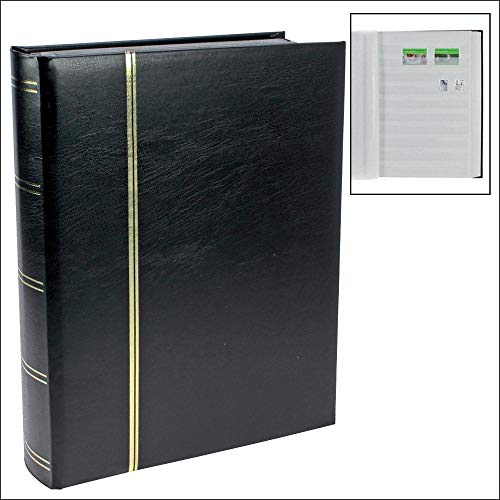 Safe 150 Einsteckbuch im Großformat mit 64 weißen Seiten | Einband Leder-Optik Luxus
