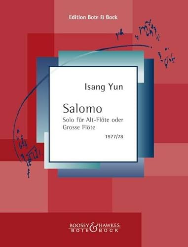 Salomo: aus der Kantate "Der weise Mann". Flöte (Alt-Flöte). von Bote & Bock