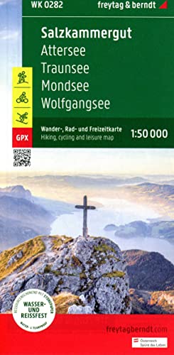 Salzkammergut, Wander-, Rad- und Freizeitkarte 1:50.000, freytag & berndt, WK 0282: Attersee - Traunsee - Mondsee - Wolfgangsee, mit Infoguide, GPX ... (freytag & berndt Wander-Rad-Freizeitkarten) von Freytag-Berndt und ARTARIA