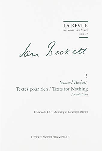 Samuel Beckett, Textes Pour Rien / Texts for Nothing: Annotations (La Revue Des Lettres Modernes)