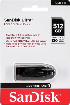 SanDisk Ultra USB 3.0 512GB up to 130MB/s SDCZ48-512G-G46 von Sandisk