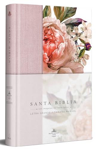 Biblia Reina Valera 1960 letra grande. Tapa Dura, Tela rosada con flores, tamaño manual / Bible RVR 1960. Handy Size, Large Print, Hardcover, Pink von ORIGEN