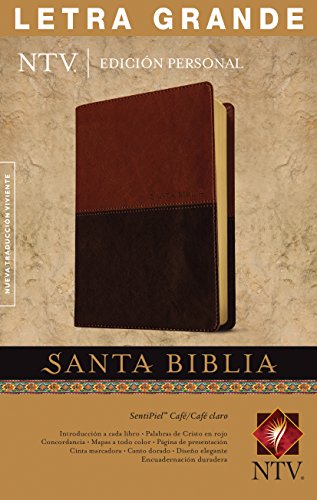 Santa Biblia: Nueva Traducción Viviente, SentiPiel Café/Café claro, Edición Personal Santa Biblia: Nueva Traducción Viviente, SentiPiel Café/Café claro, Edición Personal