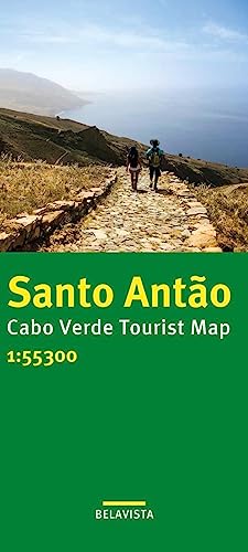 Santo Antão (Antao): Cabo Verde Tourist Map, Landkarte, Wanderkarte 1:55300