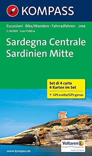 Sardegna Centrale - Sardinien Mitte: Wanderkarten-Set. GPS-genau. 1:50000 (KOMPASS-Wanderkarten, Band 2498) von KOMPASS