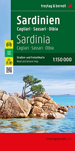 Sardinien, Straßen- und Freizeitkarte 1:150.000, freytag & berndt: Cagliari - Sassari - Olbia, mit Infoguide, Top Tips (freytag & berndt Auto + Freizeitkarten)
