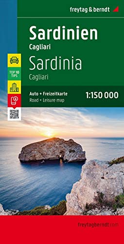 Sardinien - Cagliari, Autokarte 1:150.000, Top 10 Tips Sardinien - Cagliari, Autokarte 1:150.000, Top 10 Tips