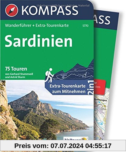Sardinien: Wanderführer mit Extra-Tourenkarte, 75 Touren, GPX-Daten zum Download. (KOMPASS-Wanderführer, Band 5770)
