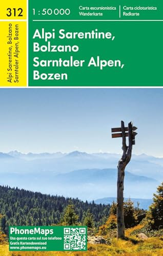 Sarntaler Alpen, Bozen, Wander - Radkarte 1 : 50 000