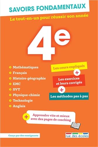 Savoirs fondamentaux 4e - Toutes les matières: Le tout-en-un pour réussir son année Savoirs fondamentaux 4e - Toutes les matières: Le tout-en-un pour réussir son année von RUE DES ECOLES