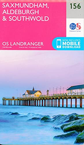 Saxmundham, Aldeburgh & Southwold: OS Landranger Map Sheet 156 von Ordnance Survey