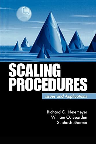 Scaling Procedures: Issues and Applications Scaling Procedures: Issues and Applications