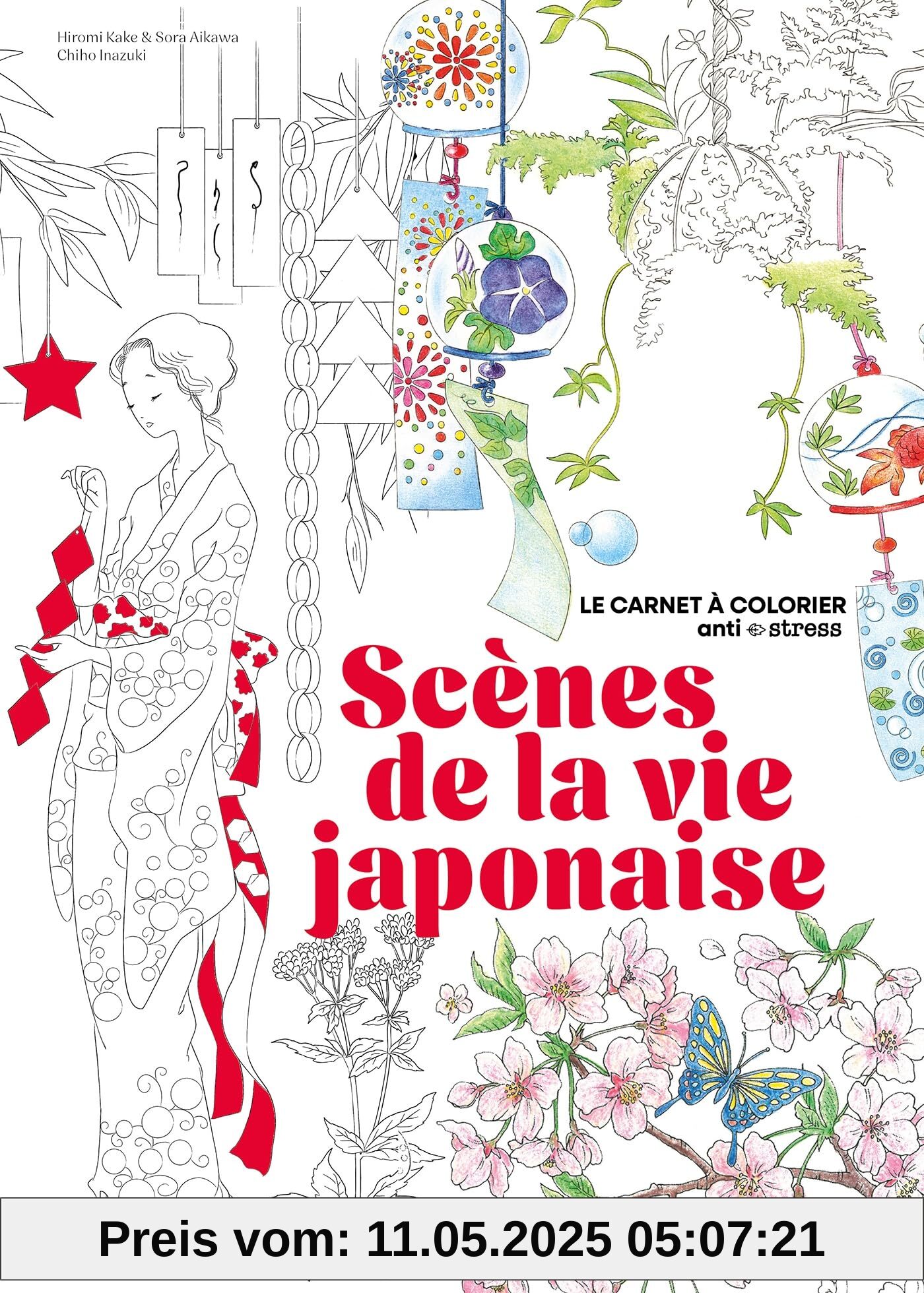 Scènes de la vie japonaise: Le carnet à colorier anti-stress