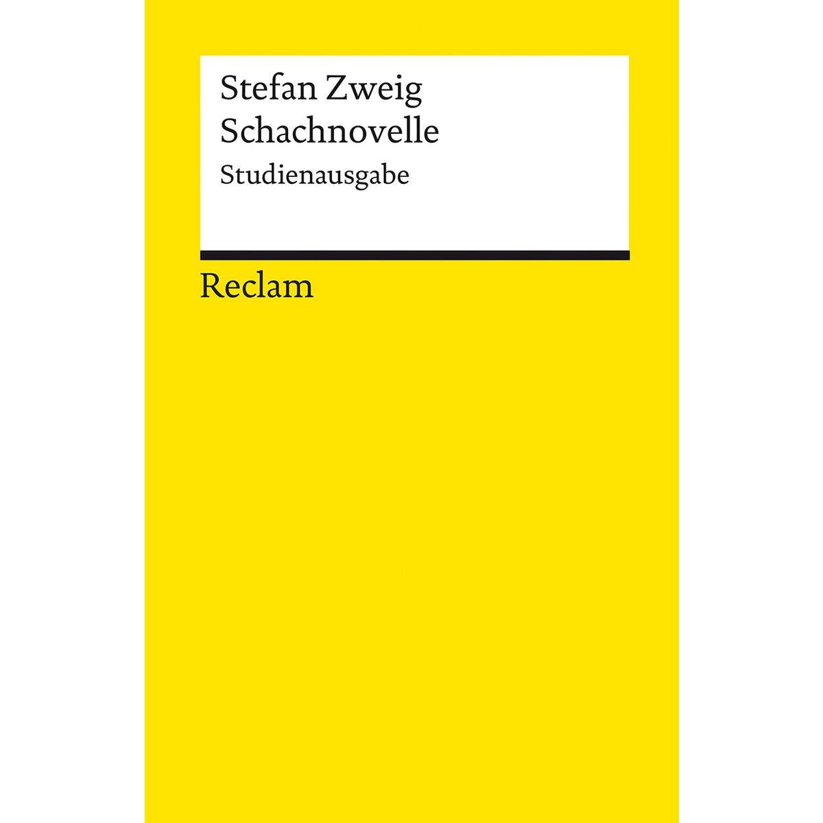 Schachnovelle Schachnovelle von Reclam Philipp Jun.