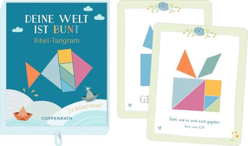 Schachtelspiel - Deine Welt ist bunt: Bibel-Tangram: Bibel-Tangram 24 Bilderrätsel