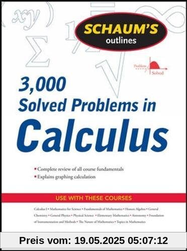 Schaum's 3,000 Solved Problems in Calculus (Schaum's Outlines)