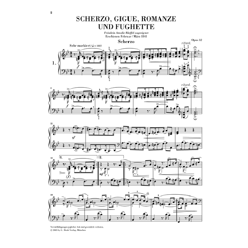 Scherzo Gigue Romanze + Fughette op 32