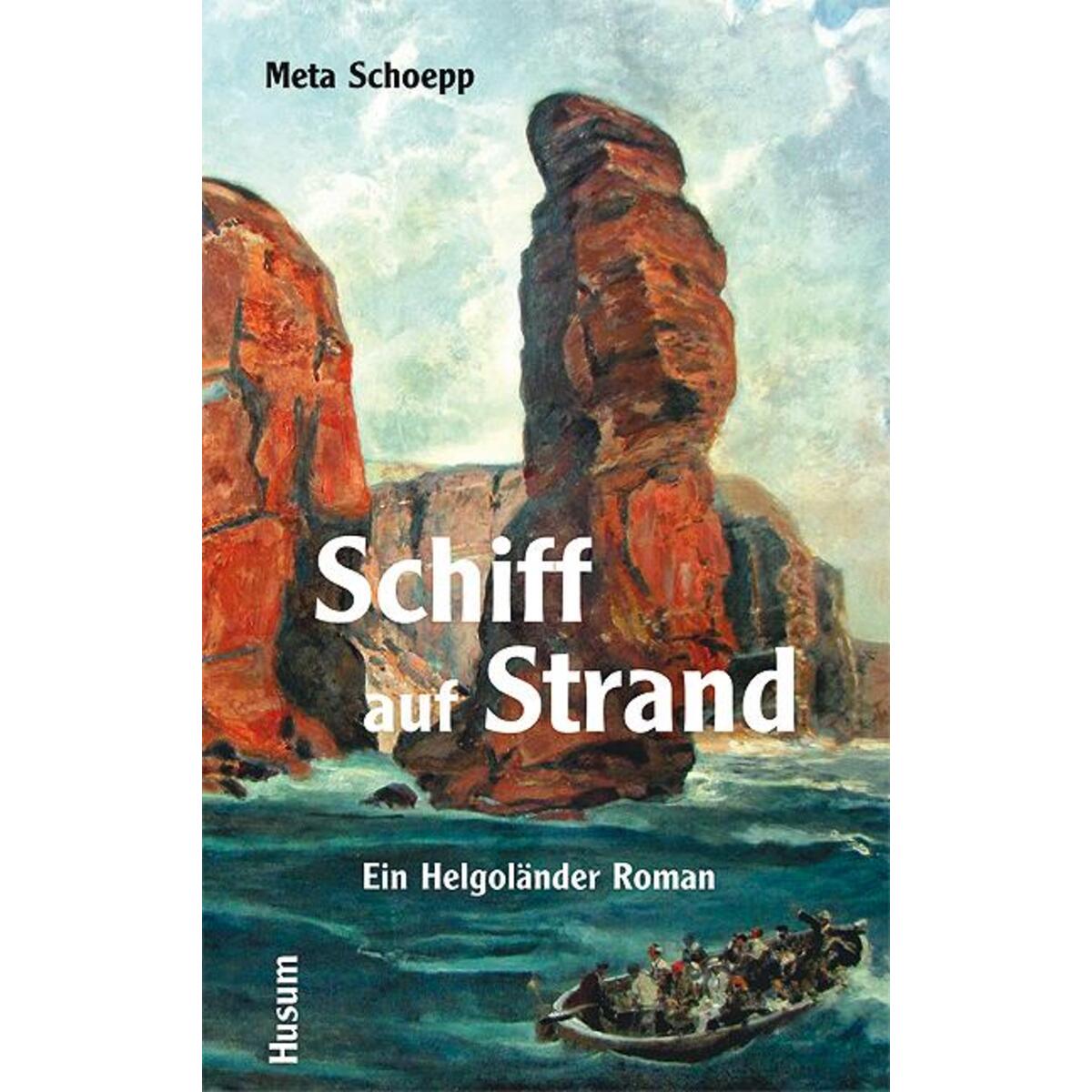Schiff auf Strand von Husum Druck