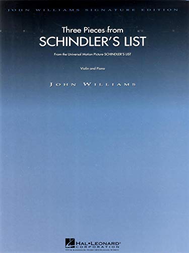 John Williams: Three Pieces From Schindler'S List (Violin/Piano) Vln B