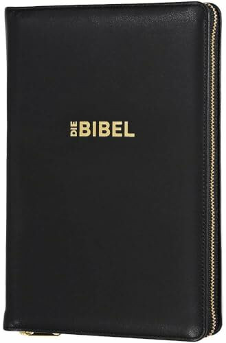 Schlachter 2000 Bibel - Taschenausgabe (Softcover, schwarz, Goldschnitt, Rei�verschluss): Tasc...