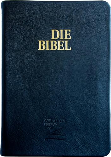 Schlachter 2000 Bibel - Taschenausgabe (Softcover, schwarz, Goldschnitt, Griffregister) - mit Produktionsmangel: Taschenausgabe mit Parallelstellen, ... / neue Rechtschreibung / Fadenheftung