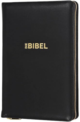 Schlachter 2000 Bibel - Taschenausgabe (Softcover, schwarz, Goldschnitt, Reißverschluss): Taschenausgabe mit Parallelstellen, Kalbsleder-Einband ... / Reißverschluss / Goldschnitt / Fadenheftung