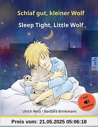 Schlaf gut, kleiner Wolf – Sleep Tight, Little Wolf (Deutsch – Englisch): Zweisprachiges Kinderbuch mit mp3 Hörbuch zum Herunterladen, ab 2-4 Jahren (Sefa Bilinguale Bilderbücher)