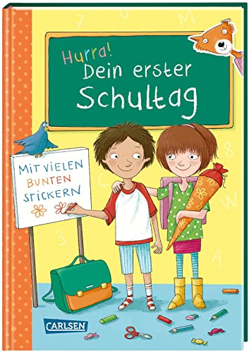 Schlau für die Schule: Hurra! Dein erster Schultag: Mit vielen bunten Stickern | Buntes Mitmachbuch zum Schulanfang mit Platz zum Ausfüllen | Geschenk für die Schultüte Schlau für die Schule: Hurra! Dein erster Schultag: Mit vielen bunten Stickern | Buntes Mitmachbuch zum Schulanfang mit Platz zum Ausfüllen | Geschenk für die Schultüte