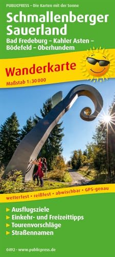 Schmallenberger Sauerland, Bad Fredeburg, - Kahler Asten - Bödefeld - Oberhundem: Wanderkarte mit Nebenkarte Oberhundem - Wingeshausen, ... GPS-genau. 1:30000 (Wanderkarte: WK)