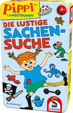 Schmidt 51448 - Pippi Langstrumpf, Die lustige Sachensuche, Reaktionsspiel, Metalldose von Schmidt Spiele