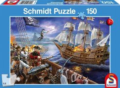 Schmidt 56252 - Puzzle, Abenteuer mit Piraten, Kinderpuzzle, 150 Teile von Schmidt Spiele