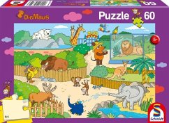 Schmidt 56349 - Die Maus, Im Zoo, Kinderpuzzle, 60 Teile von Schmidt Spiele