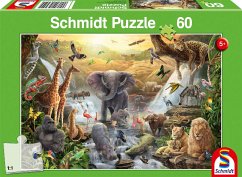 Schmidt 56454 - Tiere in Afrika, Kinderpuzzle, 60 Teile von Schmidt Spiele