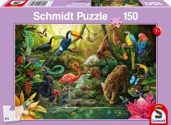 Schmidt 56456 - Urwaldbewohner, Kinderpuzzle, 150 Teile von Schmidt Spiele
