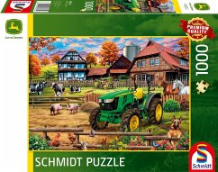 Schmidt 58534 - John Deere, Bauernhof mit Traktor 5050E, Puzzle, 1000 Teile von Schmidt Spiele