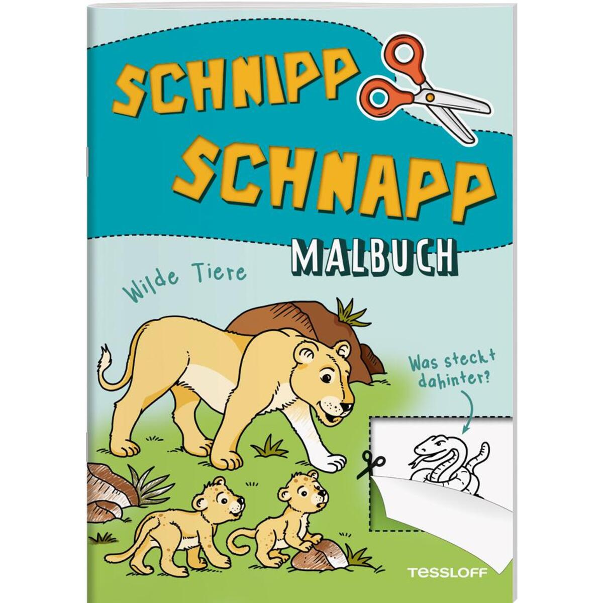 Schnipp Schnapp Malbuch. Wilde Tiere. Was steckt dahinter? von Tessloff Verlag