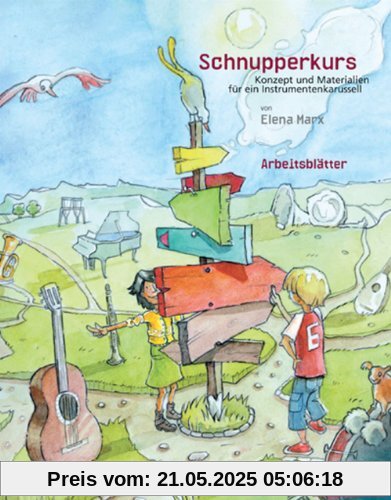 Schnupperkurs Konzept und Materialien für ein Instrumentenkarussell - Basispaket (Klavier, Violine, Gitarre, Blockflöte) (EB 8764)