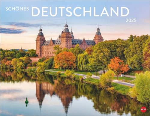 Schönes Deutschland Posterkalender 2025: Reise-Kalender mit 12 atemberaubenden Fotografien von der Nordsee bis zum Bodensee. Landschaften-Wandkalender 2025. 44 x 34 cm. Querformat. von Heye
