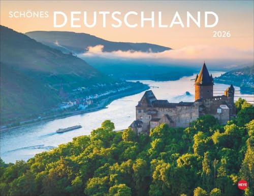 Schönes Deutschland Posterkalender 2026: Reise-Kalender mit 12 atemberaubenden Fotografien von der Nordsee bis zum Bodensee. Landschaften-Wandkalender 2026. 44 x 34 cm. Querformat. von Heye