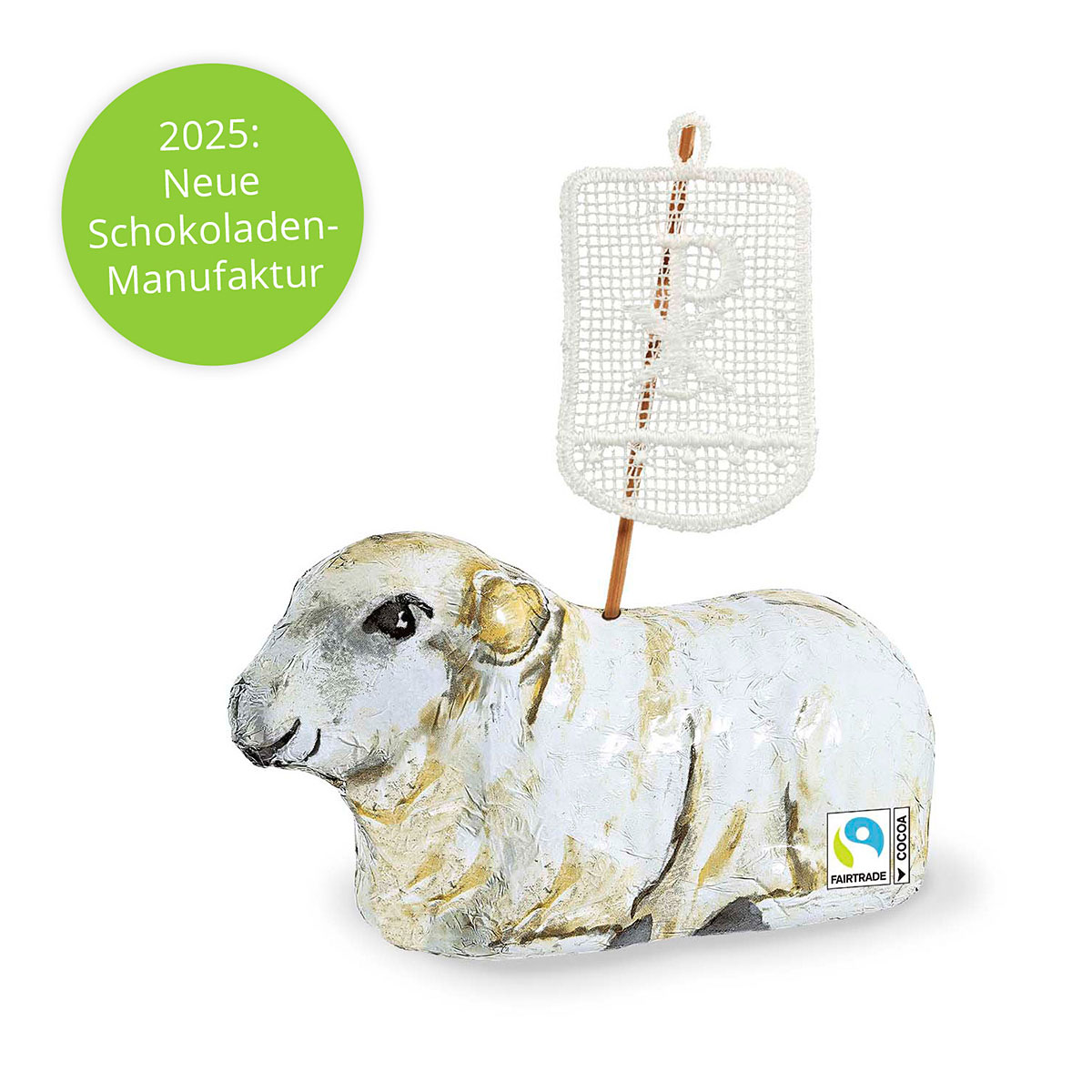 Schoko-Osterlamm im 4er-Set à 2,95 Euro von St. Benno Verlag