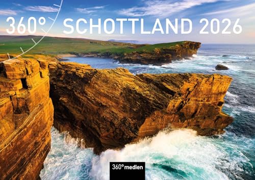 Schottland Broschürenkalender 2026 (360° Broschürenkalender 2026: A4 Format (29,7 x 21 cm), aufgeklappt A3 (29,7 x 42 cm)) von 360° medien