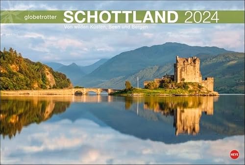 Schottland Globetrotter Kalender 2024. Wilde Küsten, Seen und Berge in einem Wandkalender XL. Die vielfältige Schönheit Schottlands in einem ... und Bergen (Heye Globetrotter Reisekalender)